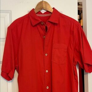 GUC! Tommy Bahama Classic Red Men's Shirt. Medium.